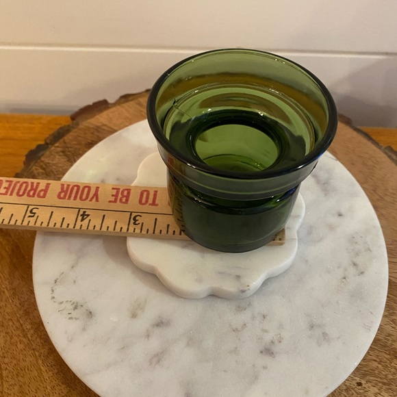 Vintage Jens Quistgaard Dansk Designs Green Glass Votive Tea light Candle Holder - Picture 12 of 12